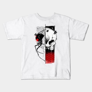 Cyberpunk Skull Spider Design Kids T-Shirt